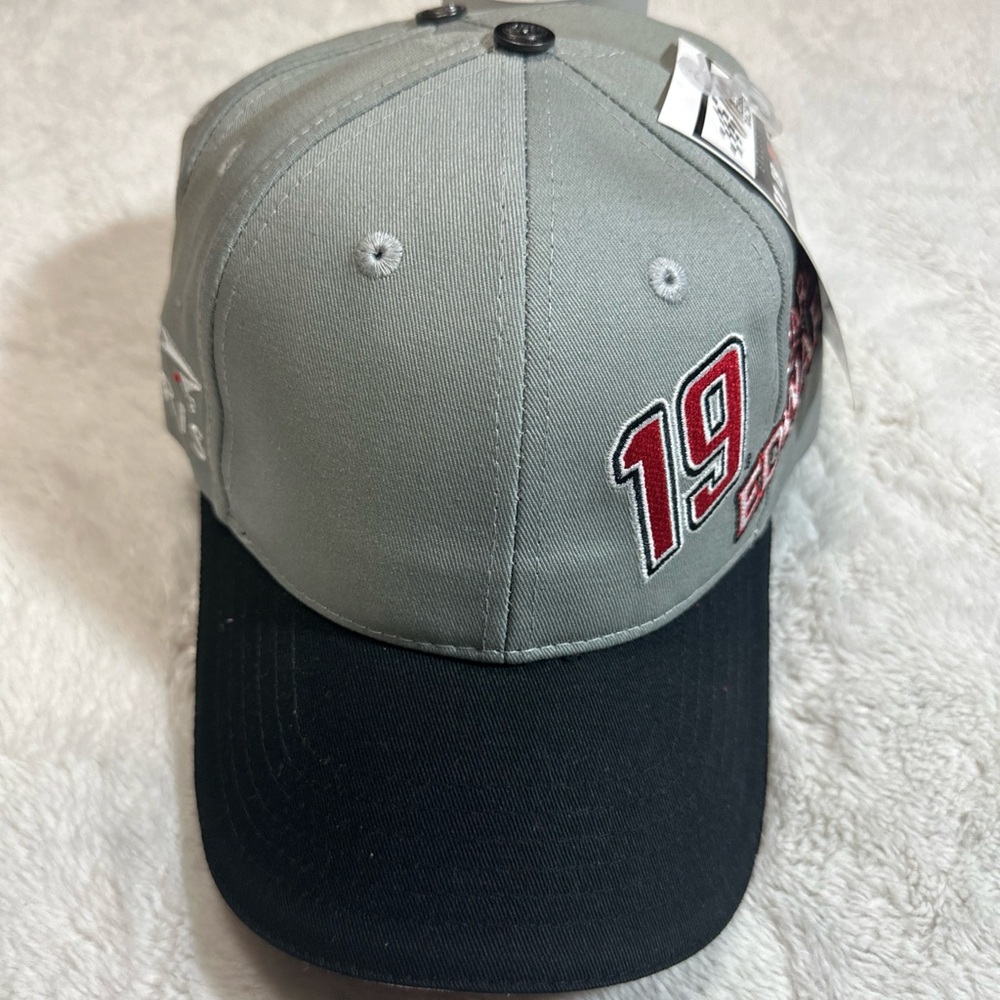 Gray and Black Baseball Cap with Red Number 19